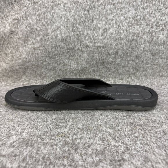 ✅Kenneth Cole New York Mens 13M Black Textured Flip Flops Thong Sandals Beach - Picture 11 of 11